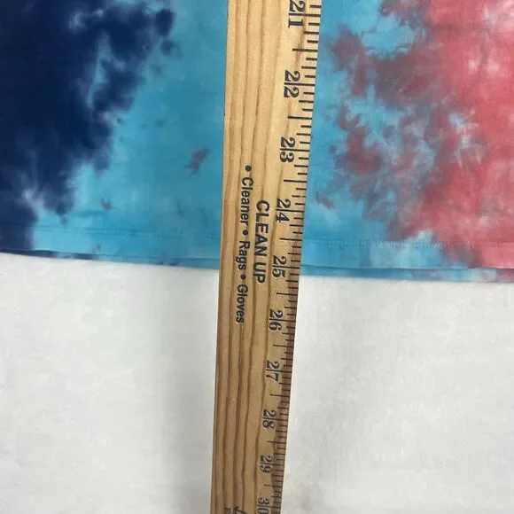 Guess x Chinatown Smiley Shirt Adult Medium Colorful Tie Dye Logo Short Sleeve - Picture 5 of 8